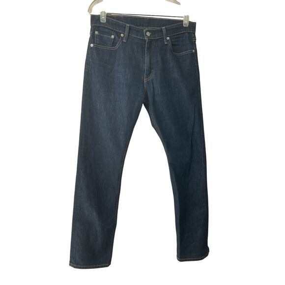 Levis 513 Jeans Men Tagged 30x30 Blue Slim Straight Stretch TG (31.5x29.5) - Picture 6 of 8